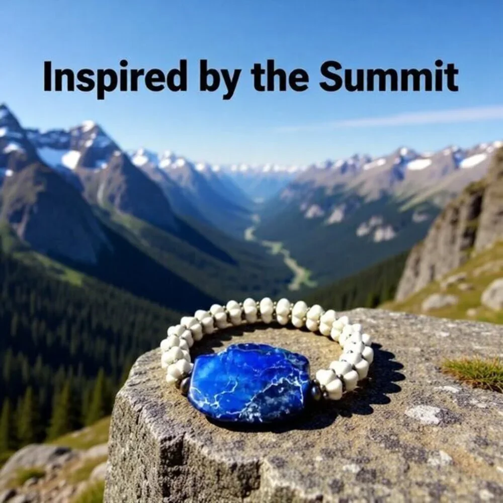 Gorgeous + Unique Statement Bracelet! Big, Bold & Chunky! Sea Sediment Jasper